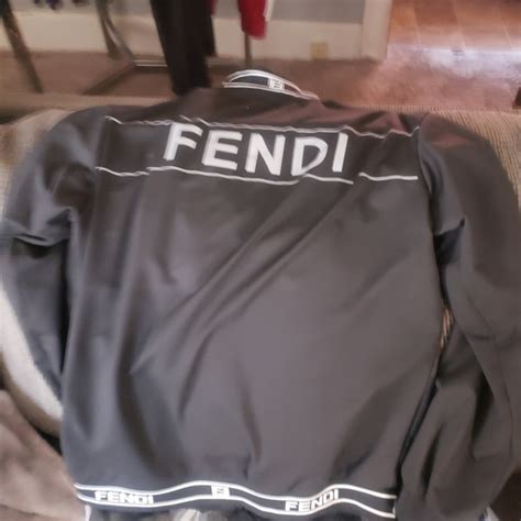 fendi black coat|fendi jogging suit for men.